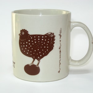 Taylor & Ng LE POULET Chicken Brown Coffee Mug French Series EUC!; Vintage Old Original 1979 Japan
