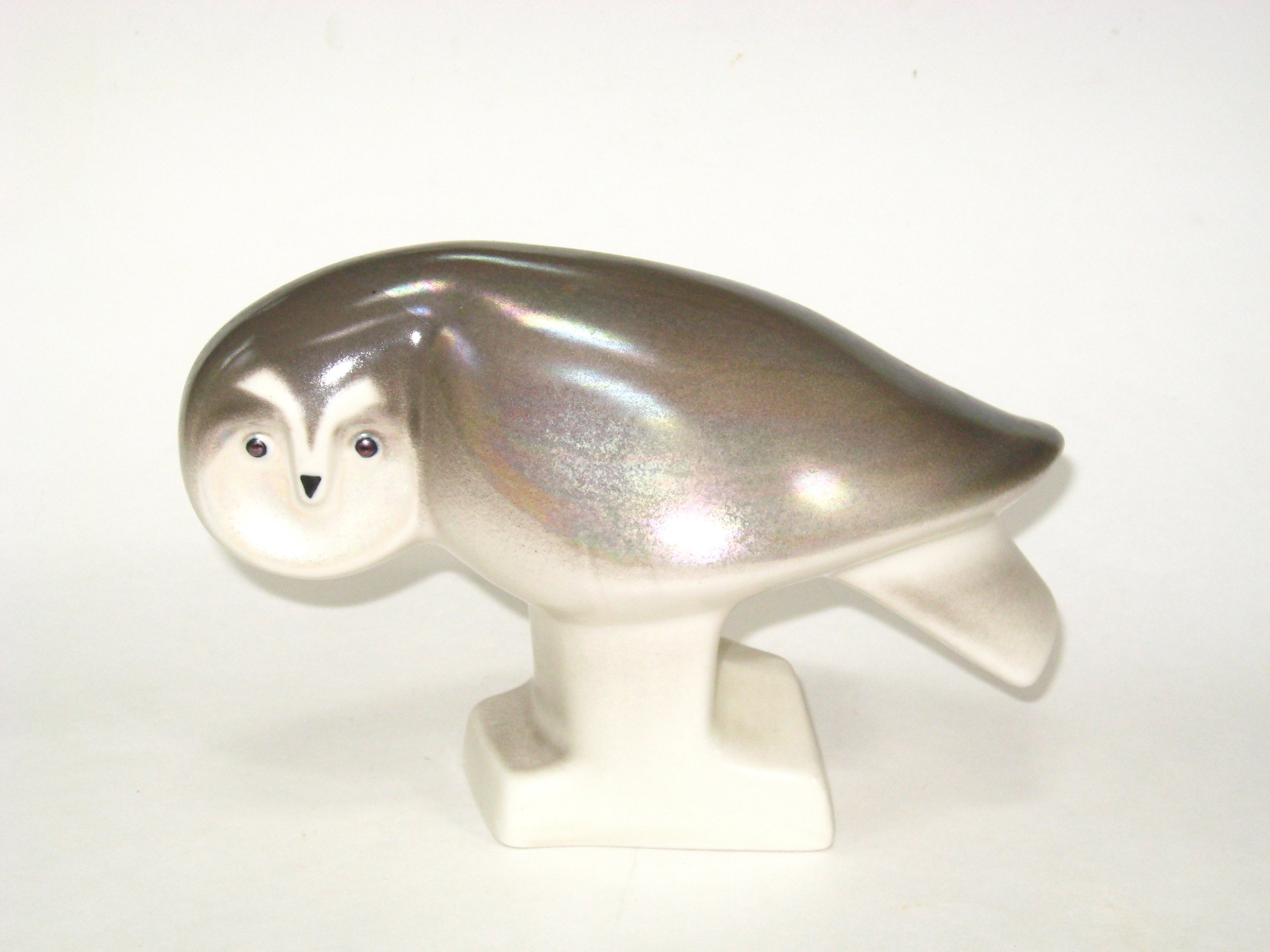 Arabia Finland Owl Figure 8" Sculpture Lillemor Mannerheim for World Wildlife Fund Vintage 1980