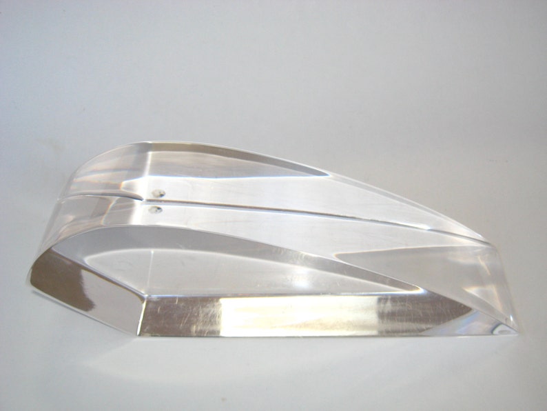 Ritts Astrolite Lucite Bookends Pair of Sculptures Mid-Century Modern Hollis-Jones era Paperweights