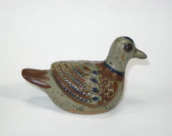 Jorge Wilmot Signed Dove Bird Figurine; Vintage Handmade Mid Century Tonala Mexico Folk Art Pottery