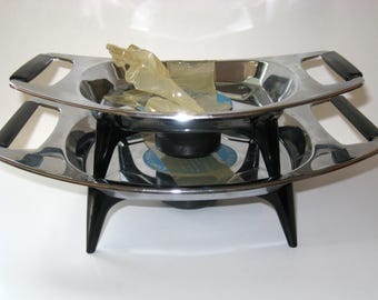 Pair NEW Unused GRADUATED Corning Ware Square Casserole Candle Warmer Stands Holders w/ LABELS; Vintage 1960s Chafing Dishes