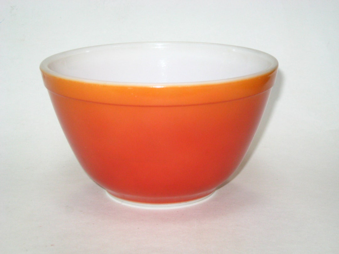 Pyrex Flame Glo Orange Ombre 401 Vintage Nesting Mixing Bowl Etsy