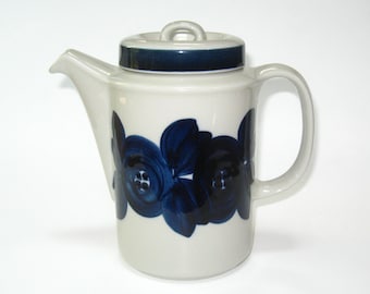 Arabia Finland ANEMONE Early Hand Signed Coffee Pot & Lid by Ulla Procope - EUC!