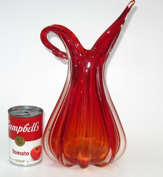 Stunning Flavio Poli for Seguso Vetri D'arte Murano Amberina