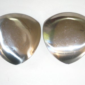 Stelton Denmark Arne Jacobsen Pair Stainless Steel Vintage MCM Candle Holders - Nordic Pin Dishes