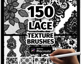 150 spetstexturer för Procreate – Ornamentala och blommönster