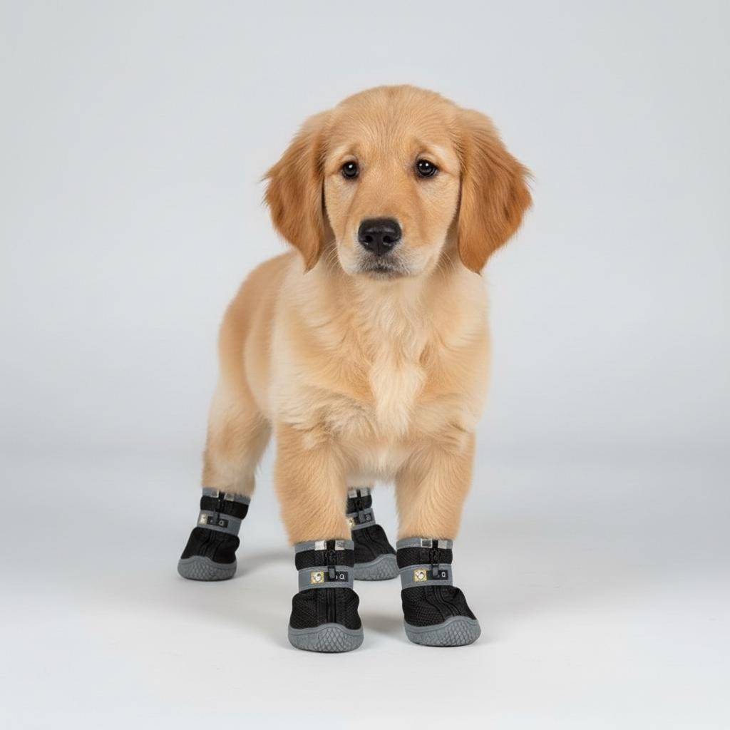 Zapatos para perros resistentes al agua, suela antideslizante, para uso en interiores y exteriores.