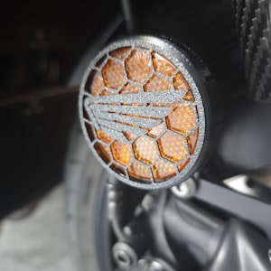 Premium Reflector Cover HoneyComb Honda (Ø60mm) PAIR (2 PCS) - Cache catadioptre - Nid d'abeilles - impression 3D