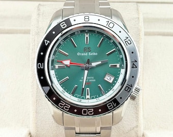 Elegant Grand Seiko  Men's Wrist Automatic Watch | Sea Green Dial | Silver Stainless Steel |