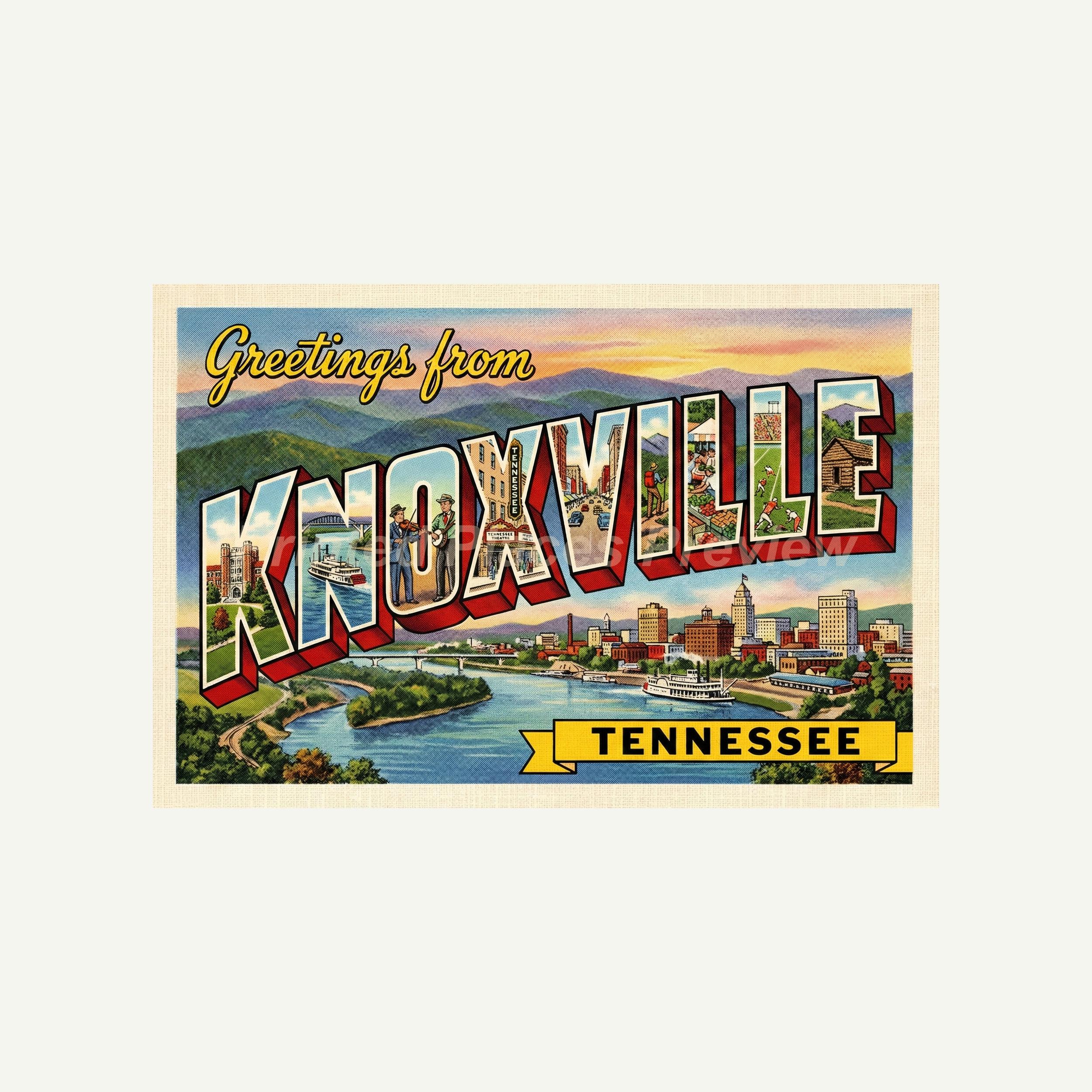 Carte Postale Ancienne Tennessee – Vues Villes – Tichnor Brothers – Non Voyagée