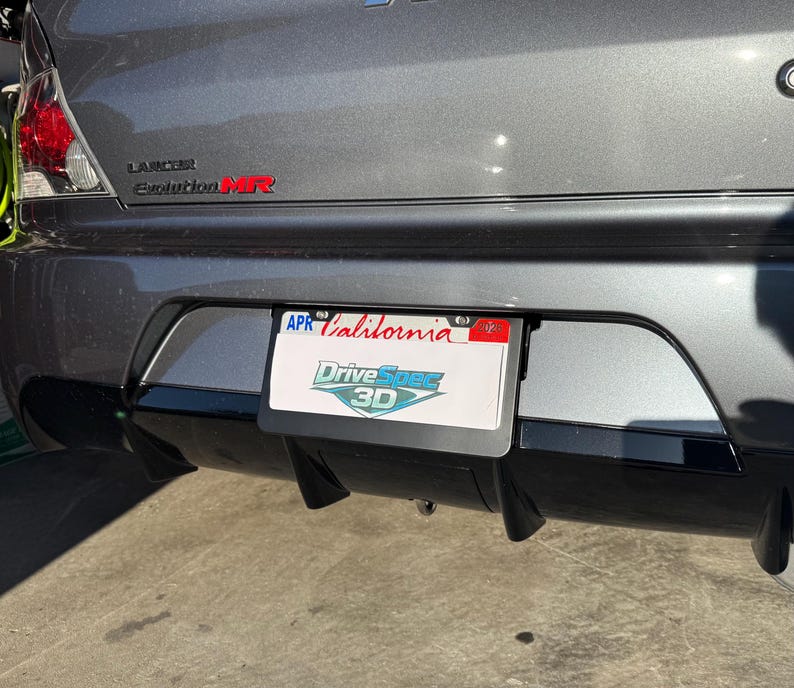 Mitsubishi EVO 7 8 9 License Plate Relocation Bracket | STM Rear Bumper ...