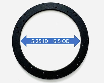 6.5" Car Speaker Spacer Ring – 1/4" Thick Universal Speaker Mounting Adapter – 3D Printed Automotive Audio Adapter 5.25" to 6.5"