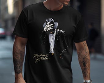Michael Jackson T-Shirt, King of Pop Tee, MJ Fan Gift, Iconic Music Legend, 80s 90s Pop Culture Concert Shirt, Retro Tribute Apparel