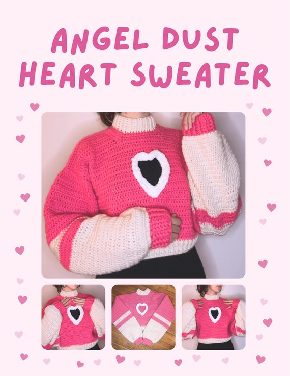 Angel Dust's Heart Sweater - Pattern - Etsy