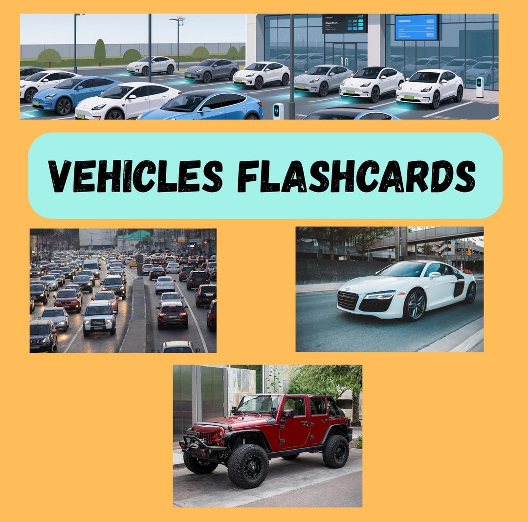 Vehicles Flashcards | Printable Transportation Learning Cards for Kids ...