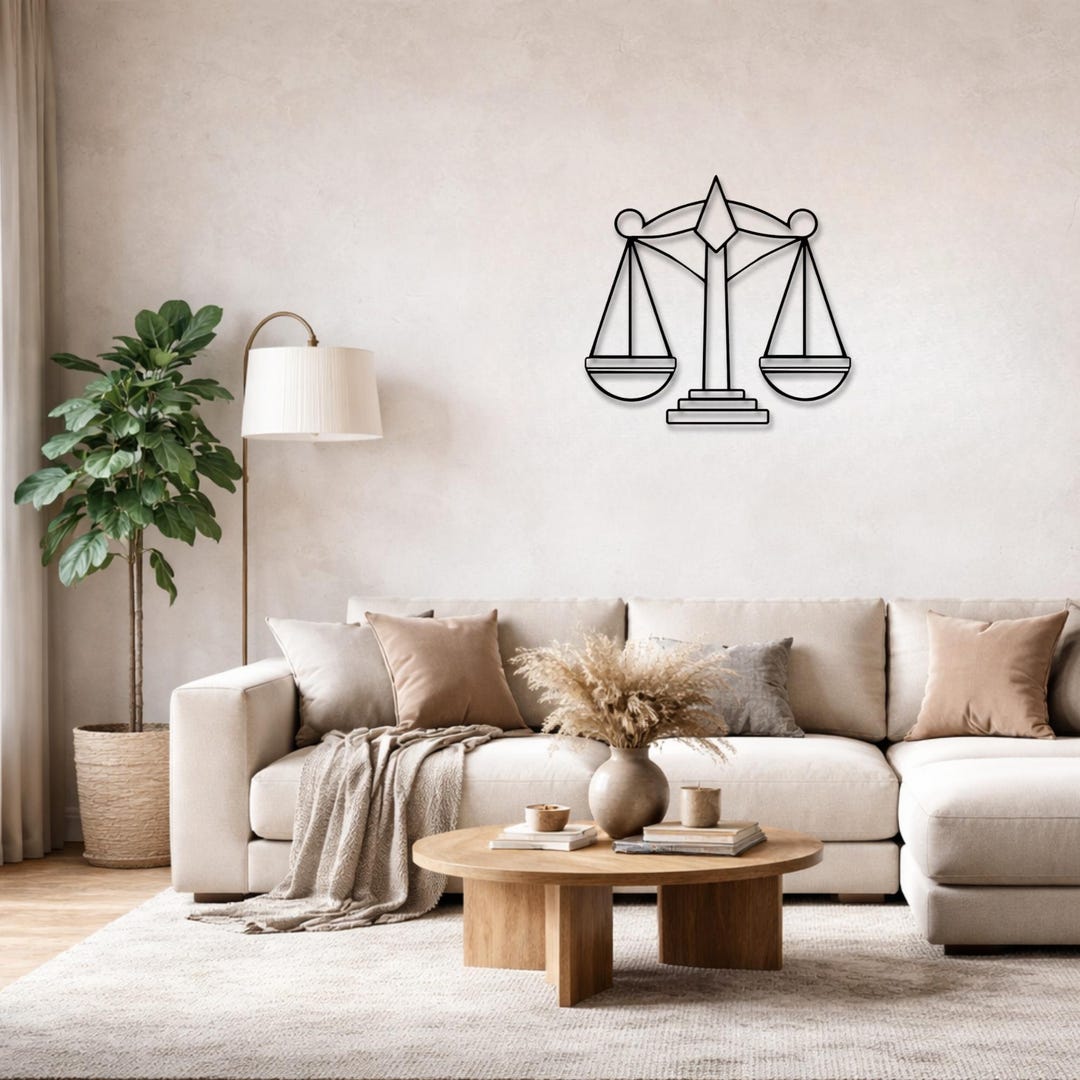 Scales of Justice Metal Wall Art - Modern Law Office Decor - Etsy UK