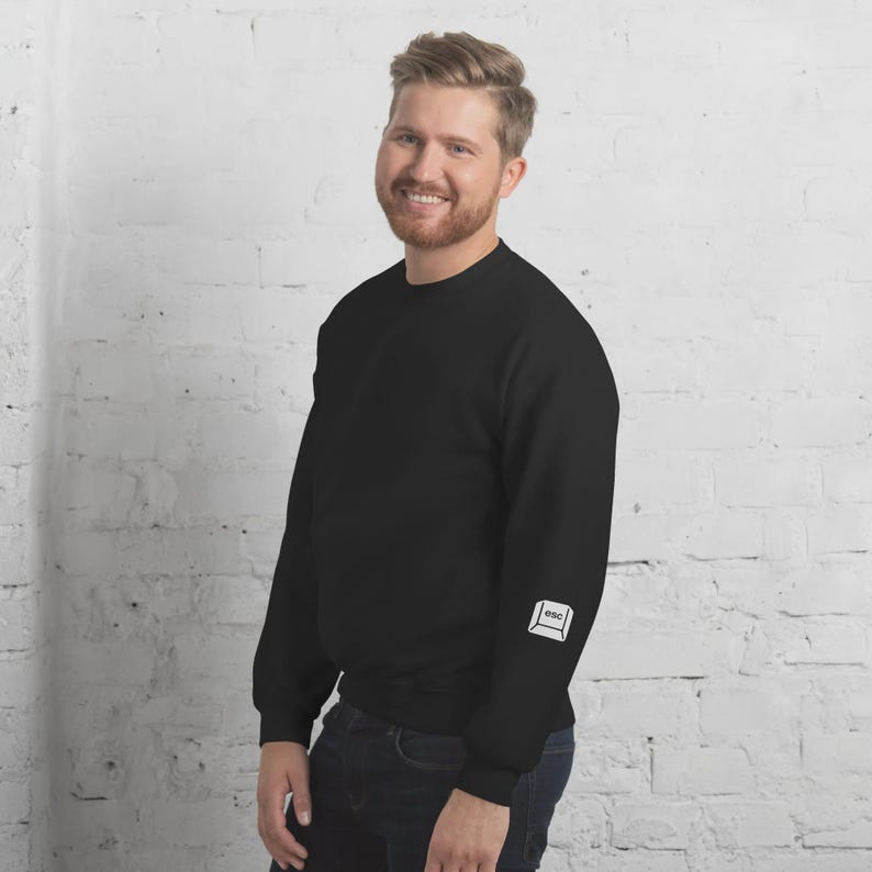 PC Keyboard Unisex Eco Sweatshirt – Sustainable Tech Geek Pullover, Programmer Gift image 14