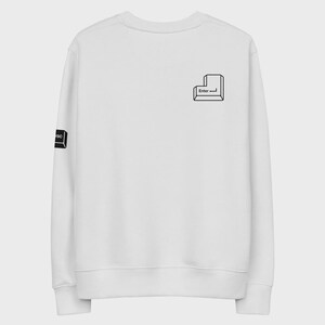 PC Keyboard Unisex Eco Sweatshirt – Sustainable Tech Geek Pullover, Programmer Gift image 8
