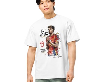 Lamine Yamal Vintage Graphic Tee Retro Football Streetwear Boxy Shirt