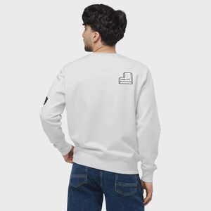 PC Keyboard Unisex Eco Sweatshirt – Sustainable Tech Geek Pullover, Programmer Gift image 2