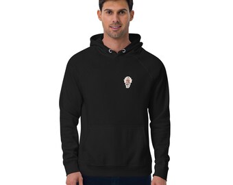 brain control Unisex eco raglan hoodie