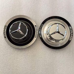 Tapas de rueda Mercedes-AMG para GLS63, GLE53, C63, E63, GLC, GT50, tapas roscadas con emblema de rueda modificado para GLB. (1 unidad)