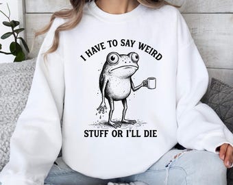 Funny Frog Graphic Tee, Weird Humor Meme Shirt