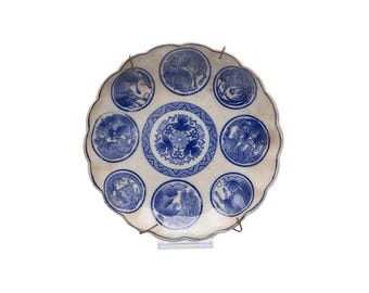Meiji Japanese Porcelain Plate | Blue & White Sometsuke, Viktor Stretti Estate