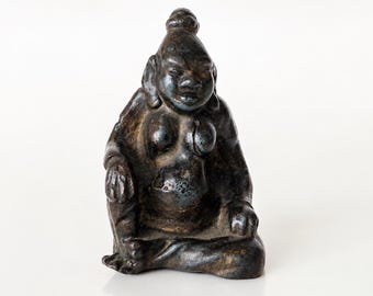 Antique Asian Bronze Fertility Figure | Erotic Curiosa | Heavy Bronze Sculpture | Asian Folk Art