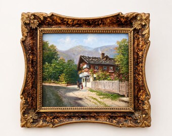 Hermann Klingsbögl Alpine Oil Painting – Uhrmacherhäusl Zell am See c.1932