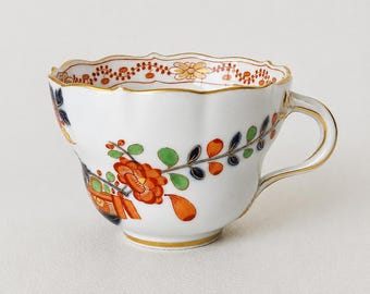 Antique Meissen Tischchenmuster Cup – Hand Painted Imari Porcelain Tea Cup