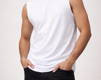 Camiseta sin mangas de algodón para hombre, chaleco deportivo ligero de verano, camisa transpirable de estilo urbano.