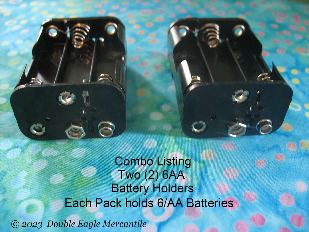 Two 2 4AA Battery Holder Packs for Metal Detectors Tesoro Tejon, Cortes