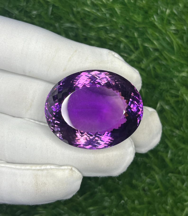 Natural Expensive Oval Cut Brazilian Amethyst | 123.95 Ct Loose ...