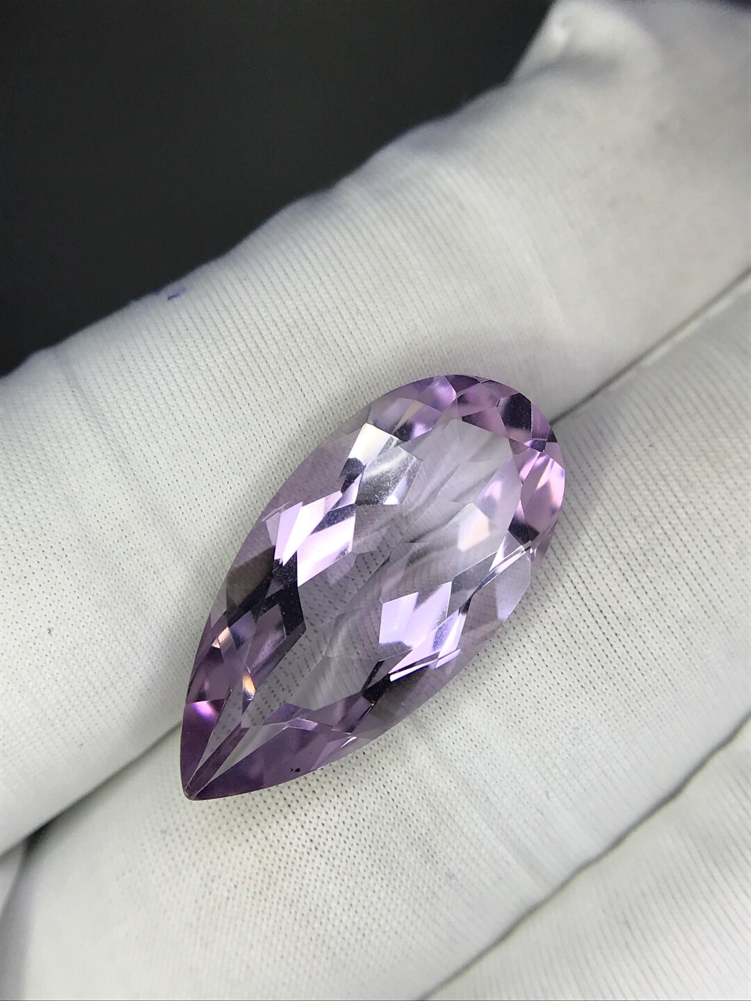 Natural Light Pink Brazilian Amethyst, Pear Cut Expensive Cutting ...