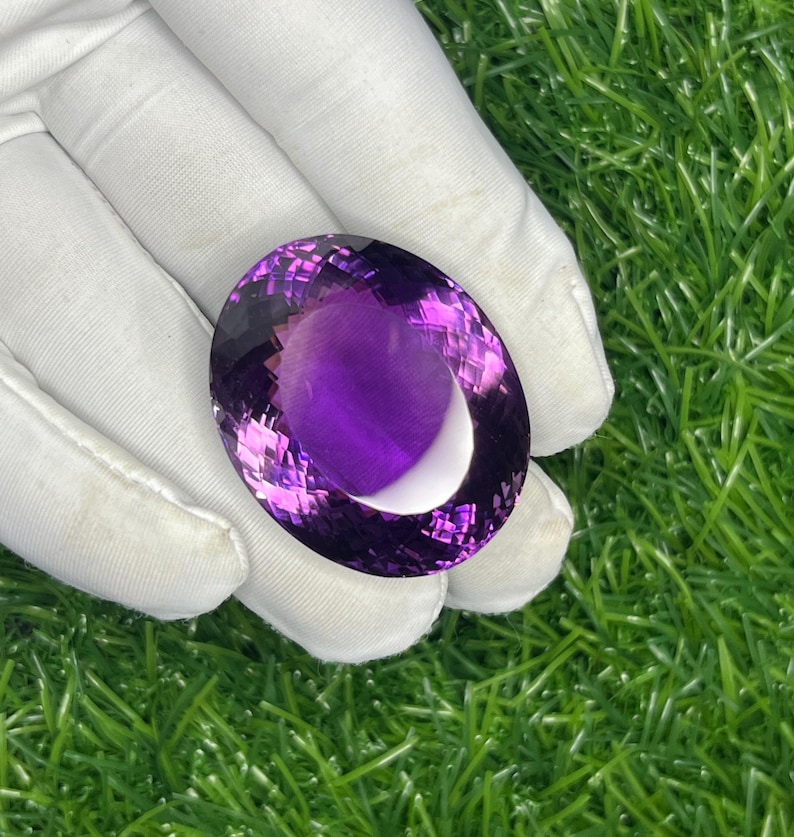 Natural Expensive Oval Cut Brazilian Amethyst | 123.95 Ct Loose ...