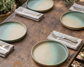 Handmade Japanese Stoneware Sushi Plate, Wabi Sabi Serving Dish, Housewarming Gift