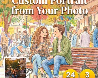 Custom Watercolor Family Portrait | Storybook Illustration (Digital Download)