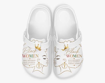 Zuecos de enfermera poderosos hechos por mujeres negras / Zapatos de enfermería Afro Pride / Tye’s Peace