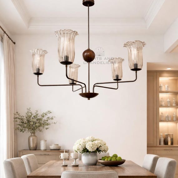 Modern Italian 1950s Stilnovo Sputnik Glass Black Luster Roly-Poly Chandelier – Brass Mid-Century 3 & 5 Arms Antique Light Fixture.