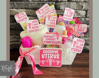 Hysterectomy gifts, Hysterectomy surgery gift, funny Hysterectomy gift basket printable, Hysterectomy recovery kit, Hysterectomy party gift