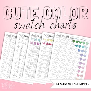 Color Swatch Chart Blank Color Chart Printable Color Swatch Template Printable Coloring Swatch Chart Alcohol Marker Sheet testing color page