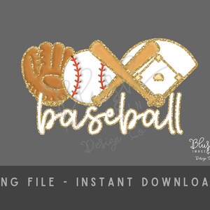Baseball PNG Sublimation Design Baseball Glitter Baseball Clipart for Shirts Baseball Sport Mom Graphic baseball fanshirt base ball PNG File