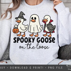 Goose Halloween PNG Spooky Goose Clipart Funny Fall Design Download digital file Halloween duck design for t-shirt Halloween funny PNG File