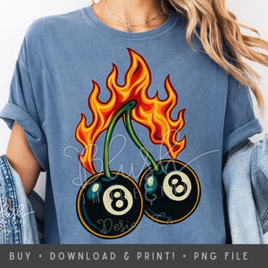 8 ball Kirsche Flamme png 8 Ball Kirschen Flamme png Retro Kirsche 8 Ball Kirsche Flamme png dtf