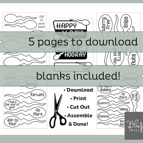 Printable vasectomy kit Vasectomy Card for Care Package Sperm Cut Out Template Printable Sign, vasectomy card, Happy Vasectomy day snip snip