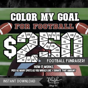 Football fundraiser team fundraising printable team donation Calendar football fundraising idea fill my board football printable football