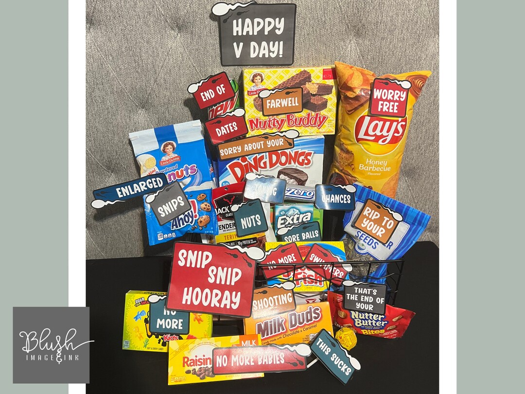 Vasectomy Basket Snip Snip Vasectomy Gift for Vasectomy Husband, Funny