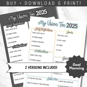 Affirmations board dream board digital minimalist vision dream board template Printable Goals Planner Affirmation Cards vision board kit