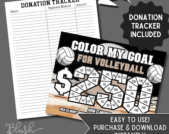 VOLLEYBALL-Spendenaktion schwarz aus meinem Brett Vollball wähle einen Betrag zu spenden Fundraiser Club-Volleyball-Sponsoring-Volleyball-Turnier